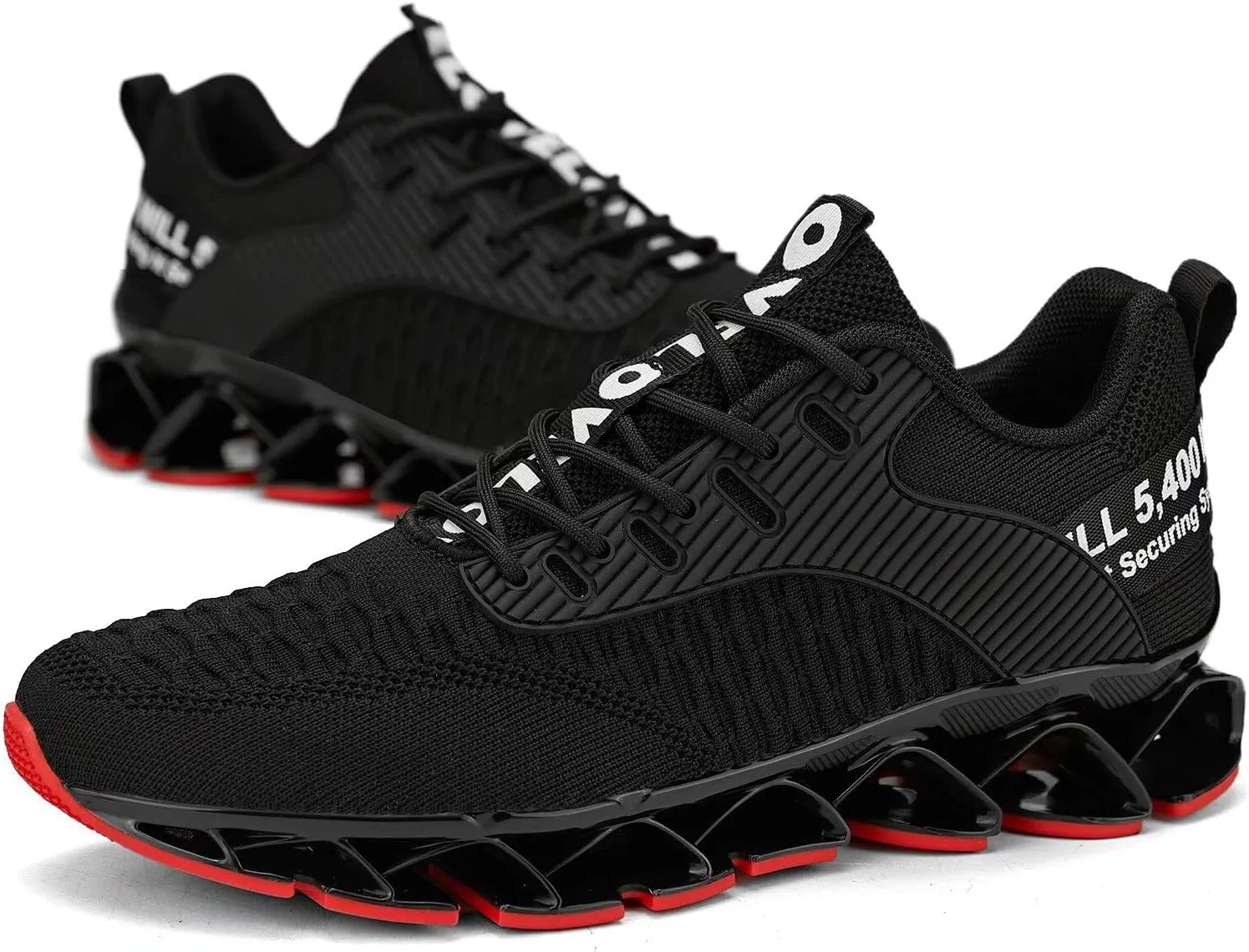 Chopben Men's Running Shoes Blade Non Slip Fashion Sneakers Breathable Mesh Soft Sole Casual Athletic Walking Shoes