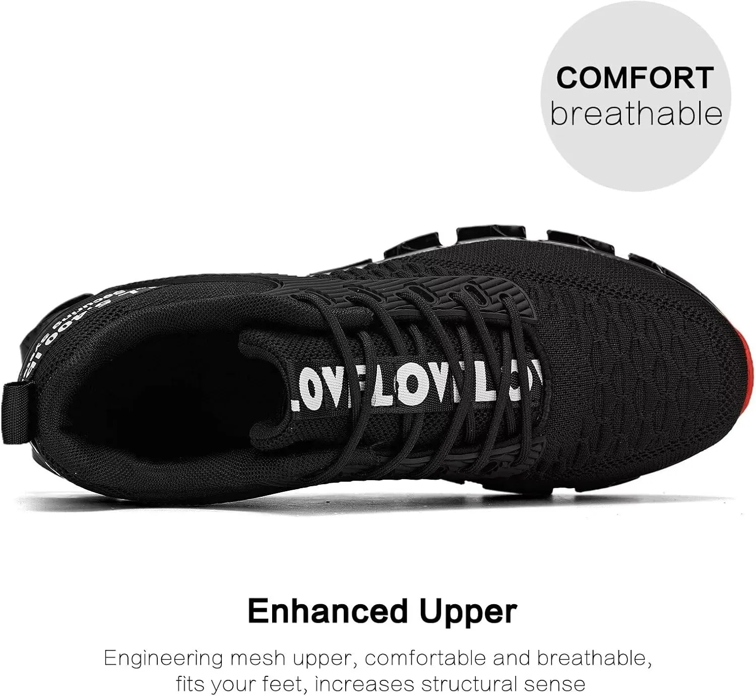 Chopben Men's Running Shoes Blade Non Slip Fashion Sneakers Breathable Mesh Soft Sole Casual Athletic Walking Shoes