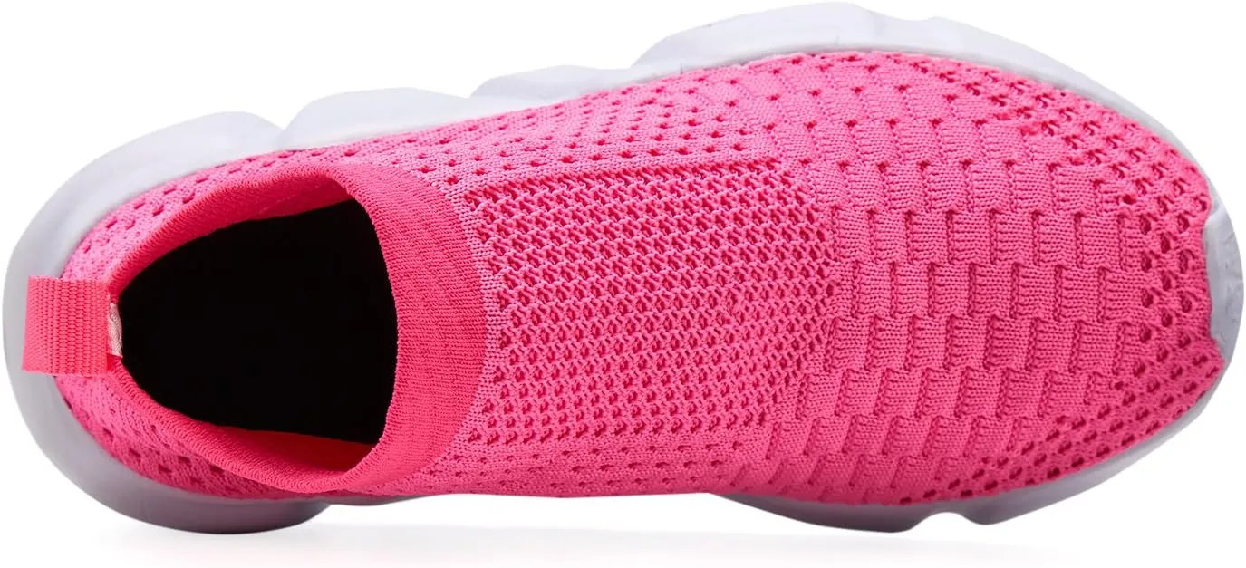 CHUI Boys Girls Breathable Sneakers Mesh Lightweight Easy Walk Casual Slip-On Athletic Running Walking Shoes