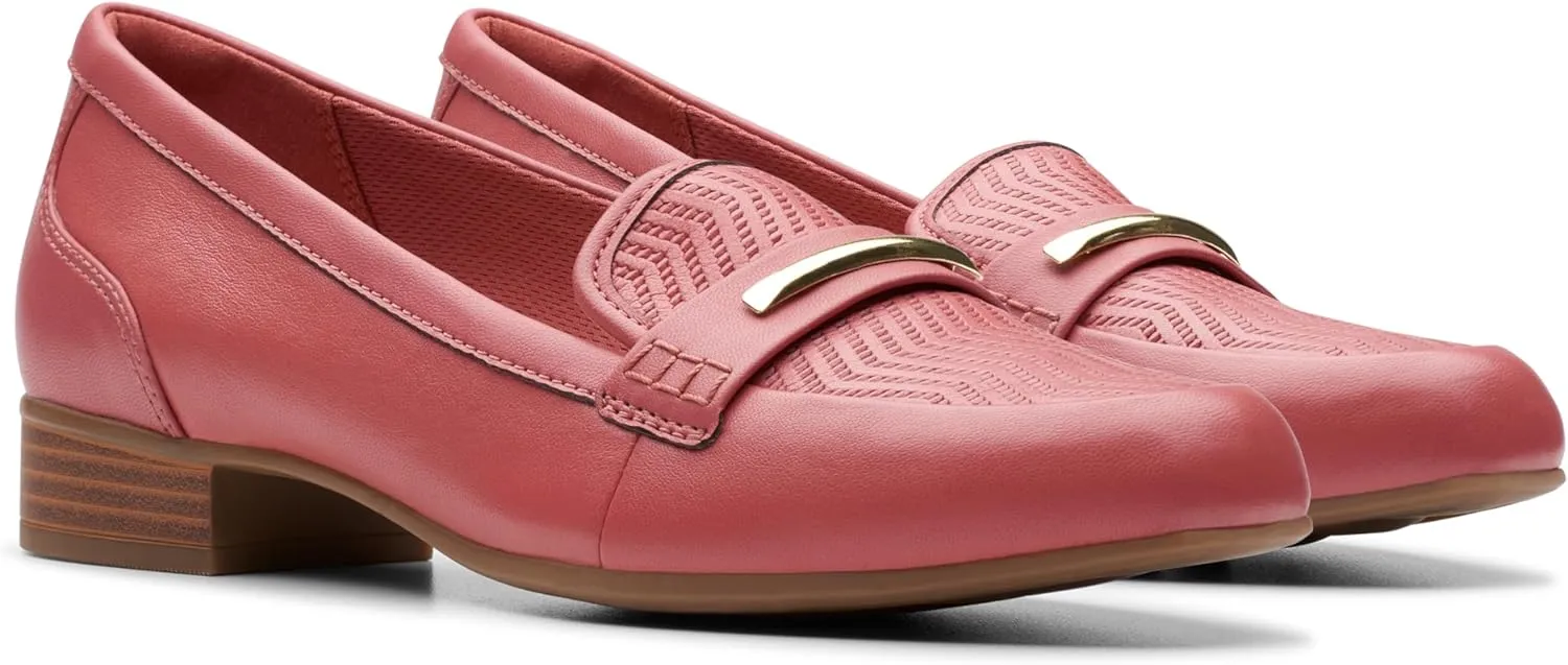Clarks Womens Block Heel Loafers