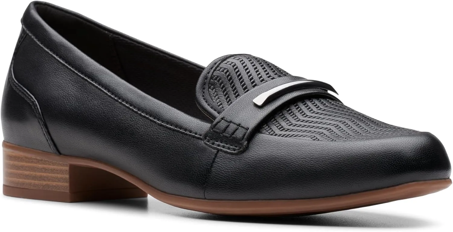 Clarks Womens Block Heel Loafers