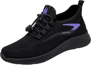 Classic Athletic Skateboard Sneakers for Women Lightweight Woven Orthopedic Walking Shoes Canvas Slip on Shoe