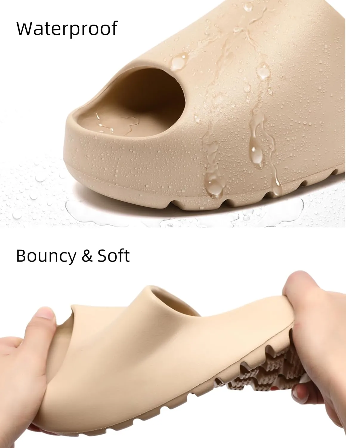 Cloud Slides for Women Men, Womens Walking Sandals Comfortable, Unisex Shower Shoes Thick Pillow Slippers, Waterproof House Slide Sandals Indoor Outdoor