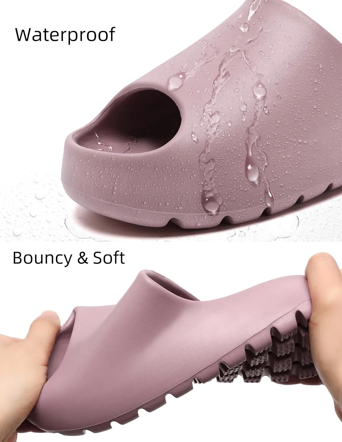 Cloud Slides for Women Men, Womens Walking Sandals Comfortable, Unisex Shower Shoes Thick Pillow Slippers, Waterproof House Slide Sandals Indoor Outdoor