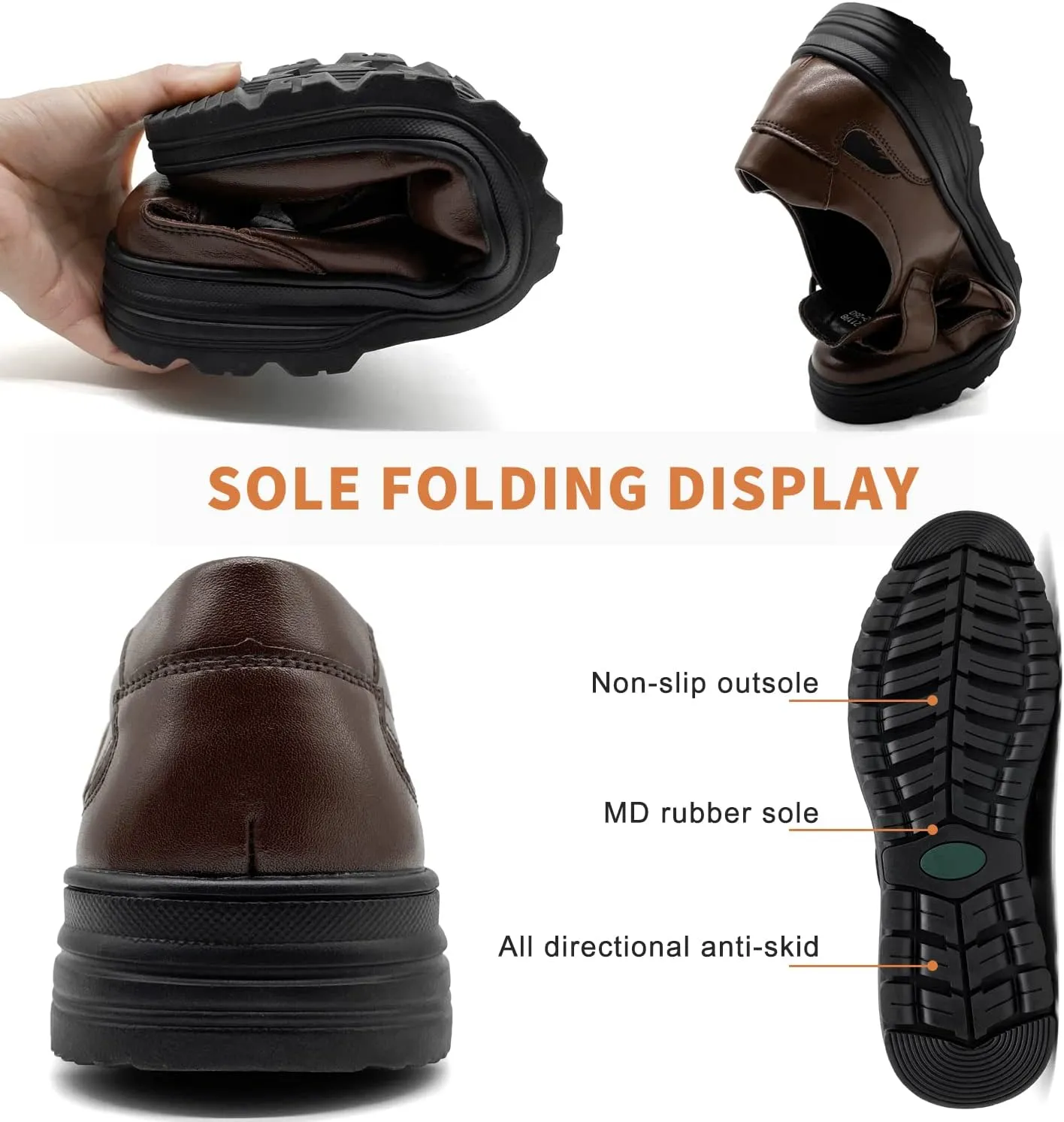 CMM Mens Casual Closed Toe Leather Sandals Outdoor Fisherman Adjustable Summer Shoes