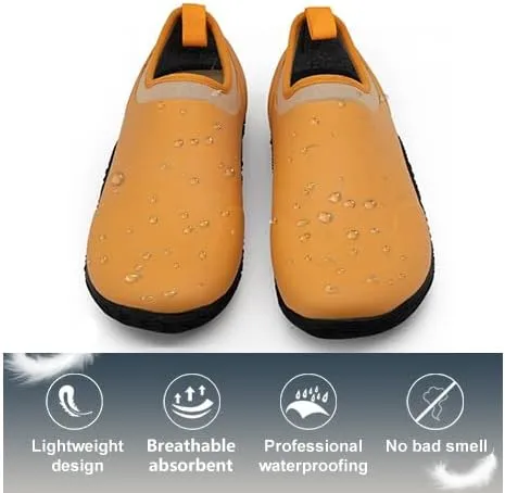 CNSBOR Womens Rain Boots Waterproof Garden Shoes For Women and Anti-Slip Feature Rubber Rain Boots Light Ankle For Outdoor Work Shoes