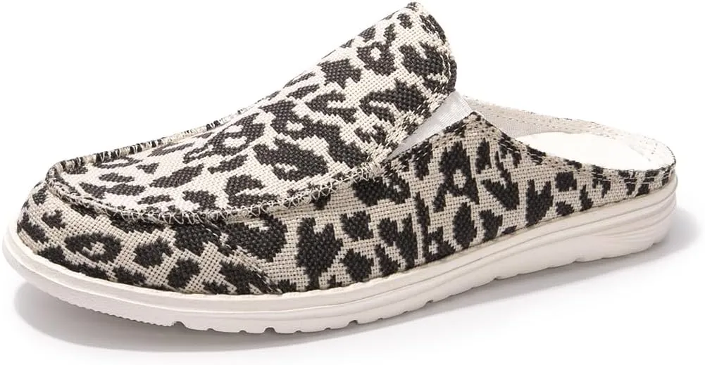 Colgo Womens Mules Shoes, Comfortable Slip on Canvas Shoes for Women