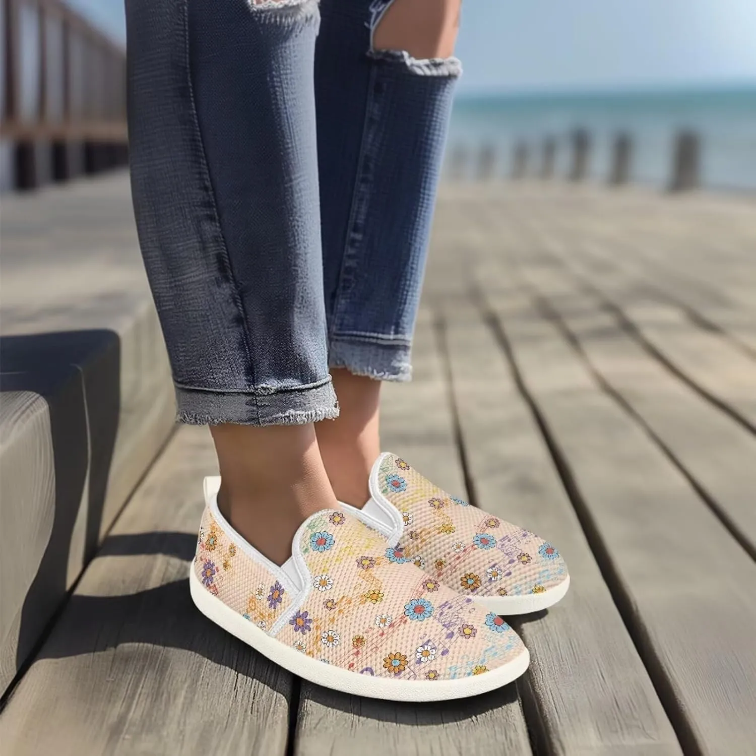 Coloranimal Loafers for Women Slip On Shoes Womens Flats Dress Shoes Travel Shoes Penny Loafers Fashion Sneaker Low Cute Footwear