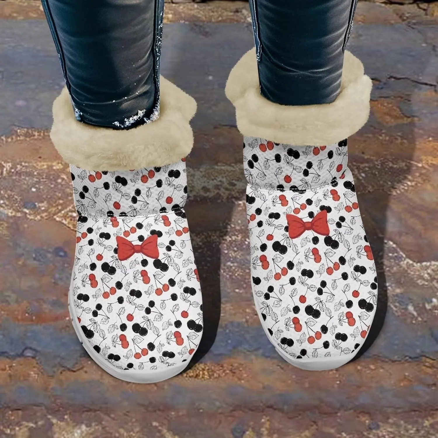 Coloranimal Winter Boots for Women Snow Boots Womens Ankle Boots Warm Fur Lined Winter Shoes Warm Booties Fashion Snow Shoes