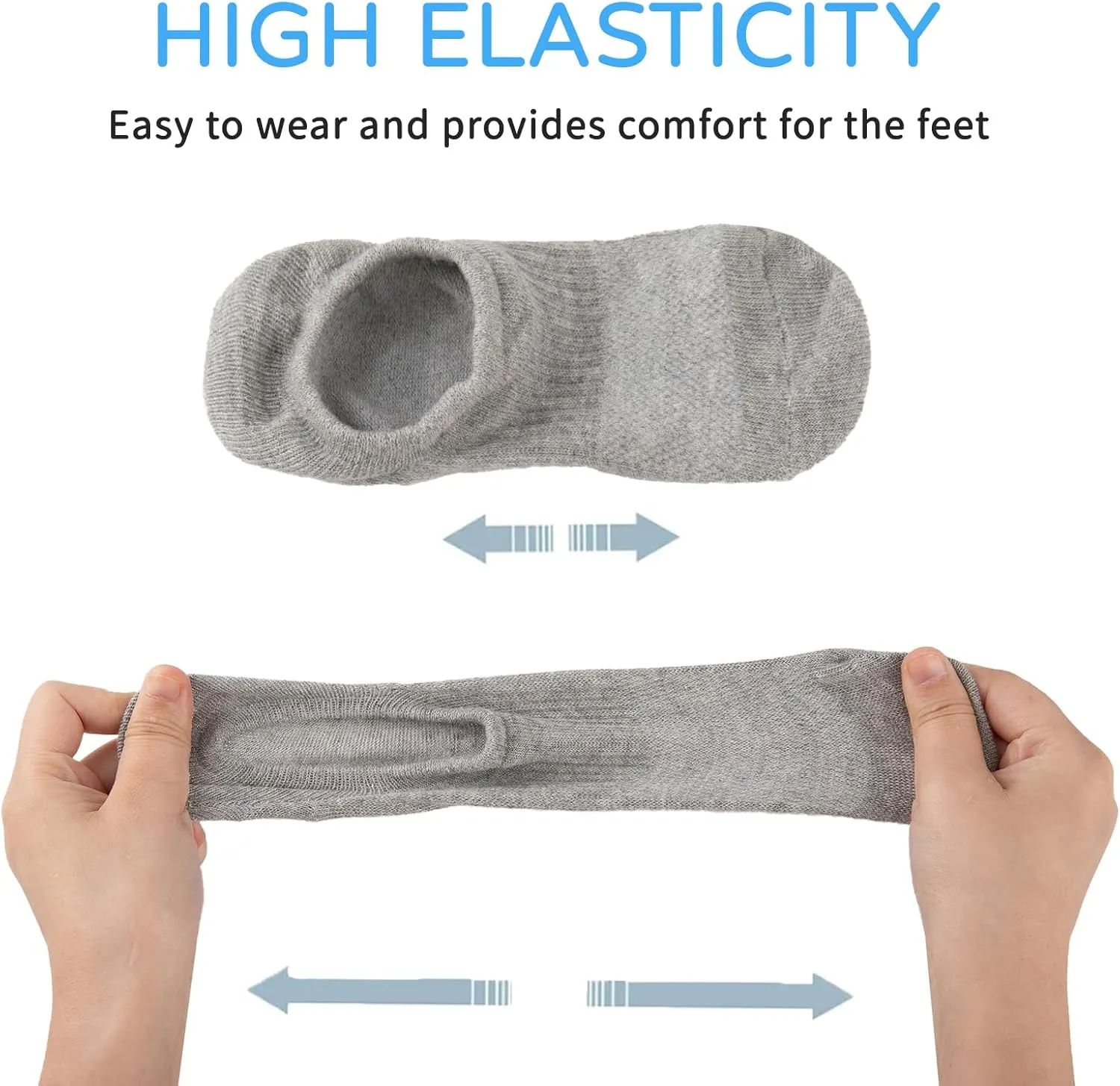 Comfoex 10 Pairs No Show Boys Socks Cotton Mesh Non Slip Low Cut Invisible Athletic Socks For Kids 4-10 Years