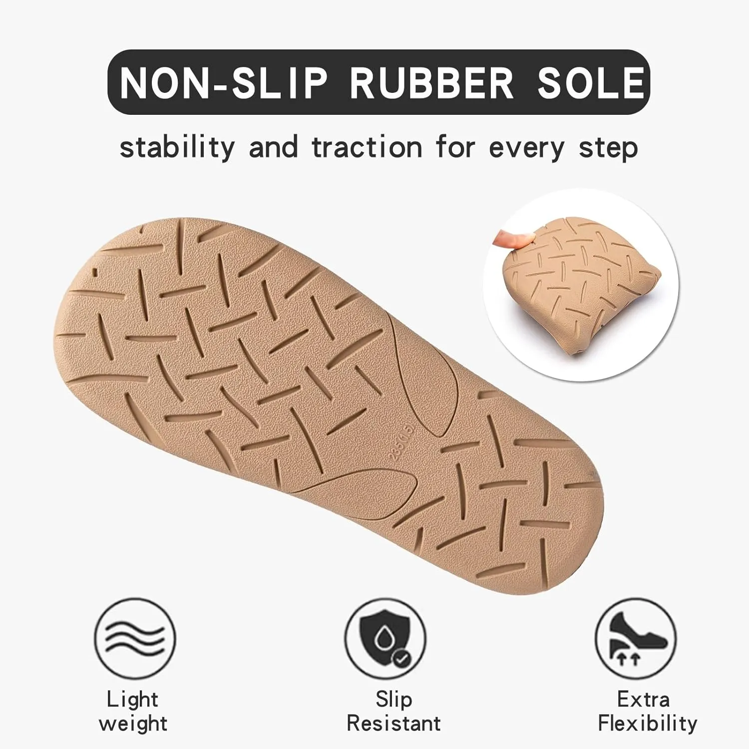 Comfortable Flat Sandals Beach Essentials Womens Sandals Memory Foam Vacation Essentials Slides for Women Footwear