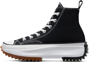 Converse Run Star Hike Hi Sneakers, Black/White/Gum, 6 US Women/4.5 US Men