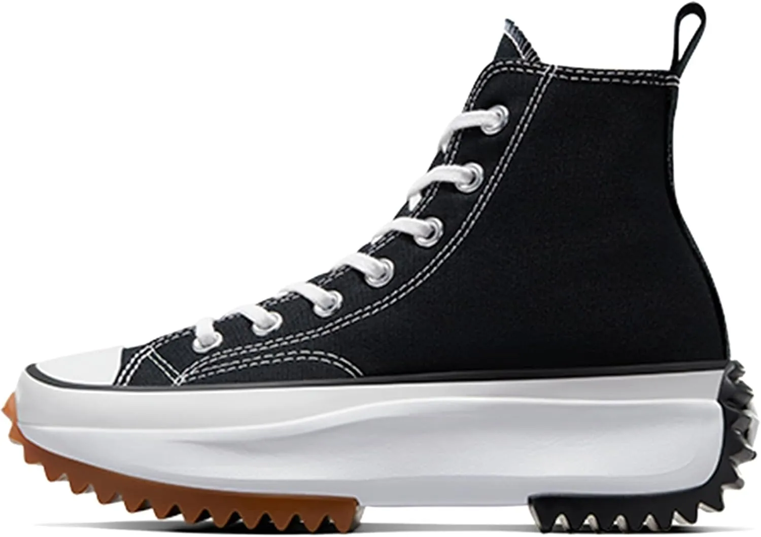 Converse Run Star Hike Hi Sneakers, Black/White/Gum, 6 US Women/4.5 US Men