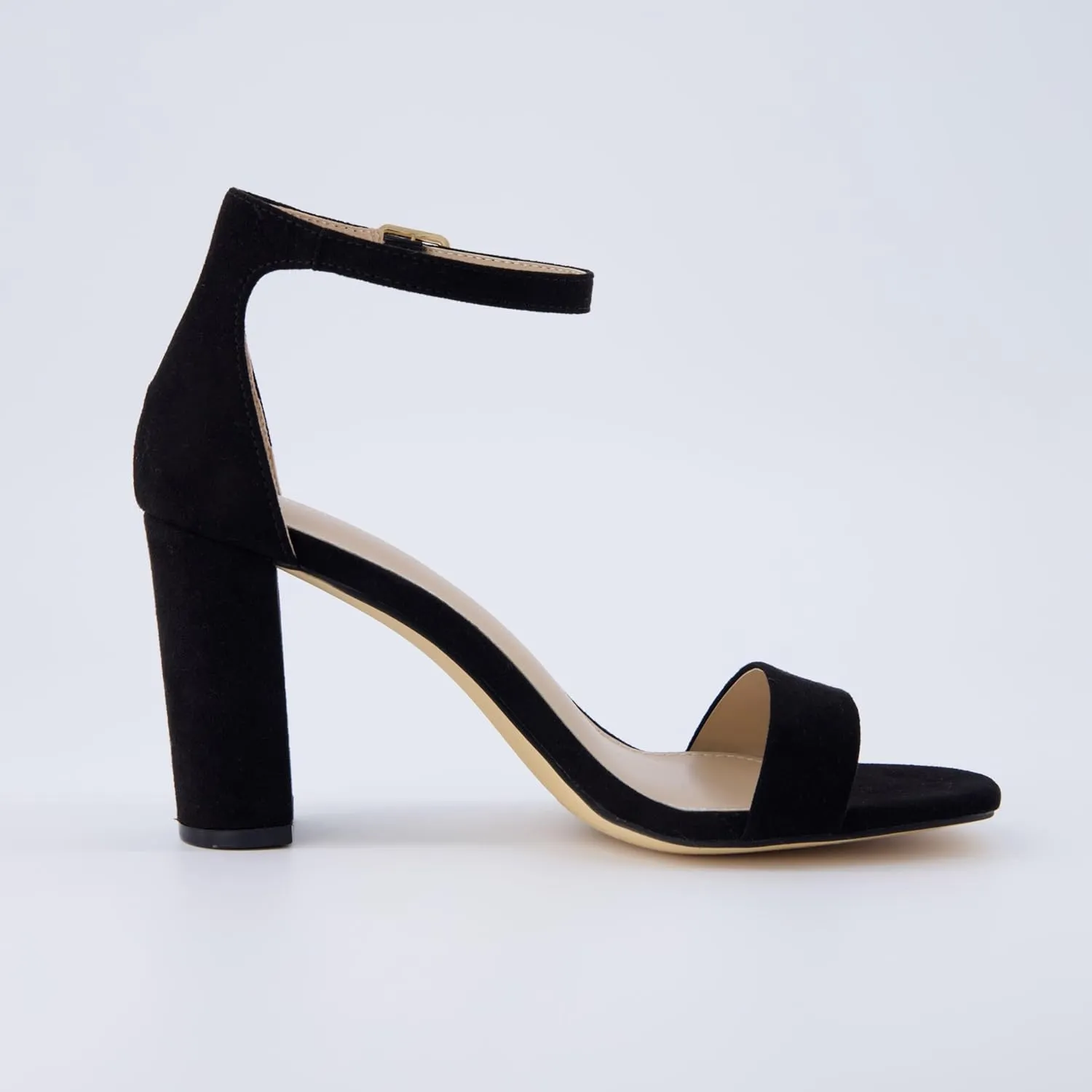 CUSHIONAIRE Women's Bliss one band mid block heel sandal  Memory Foam, Wide Widths Available