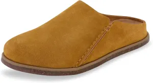 CUSHIONAIRE Women's Clay Genuine Leather footbed clog with  Comfort padding