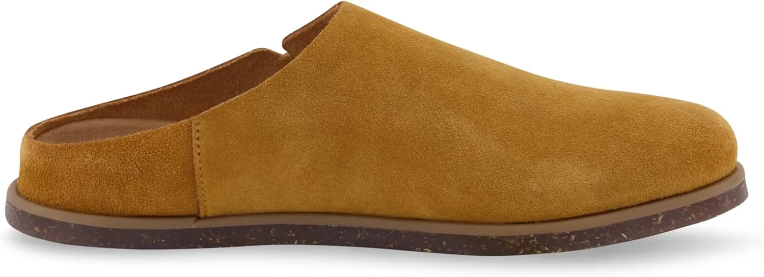 CUSHIONAIRE Women's Clay Genuine Leather footbed clog with  Comfort padding