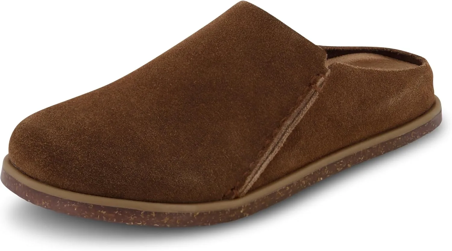CUSHIONAIRE Women's Clay Genuine Leather footbed clog with  Comfort padding