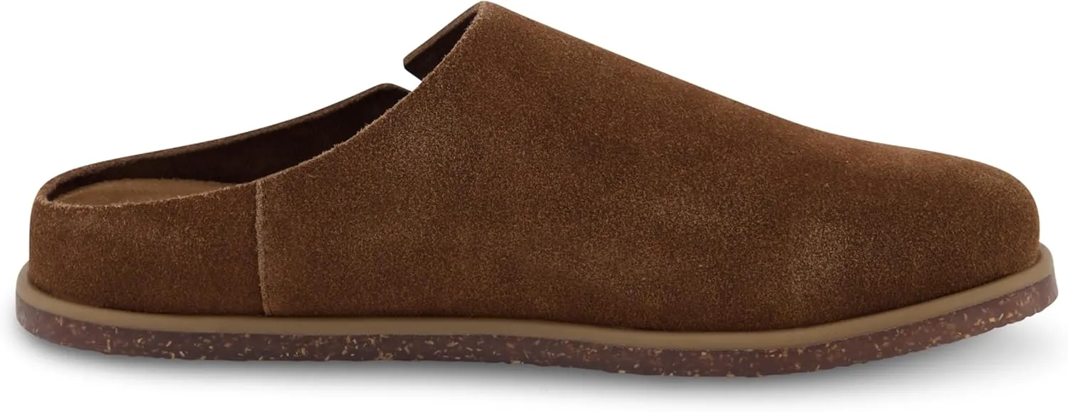 CUSHIONAIRE Women's Clay Genuine Leather footbed clog with  Comfort padding