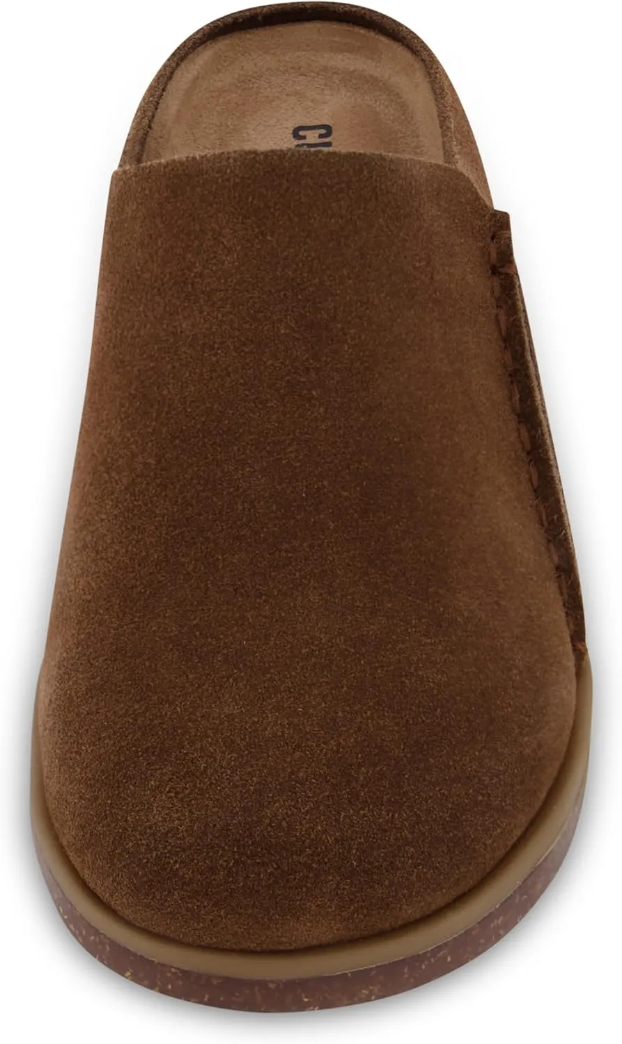CUSHIONAIRE Women's Clay Genuine Leather footbed clog with  Comfort padding