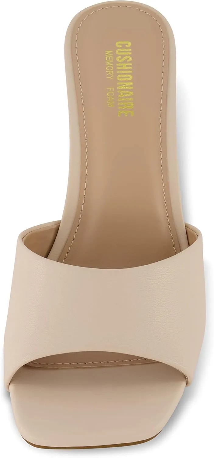 CUSHIONAIRE Women's Evie One Band Dress Sandal  Memory Foam And Wide Widths Available