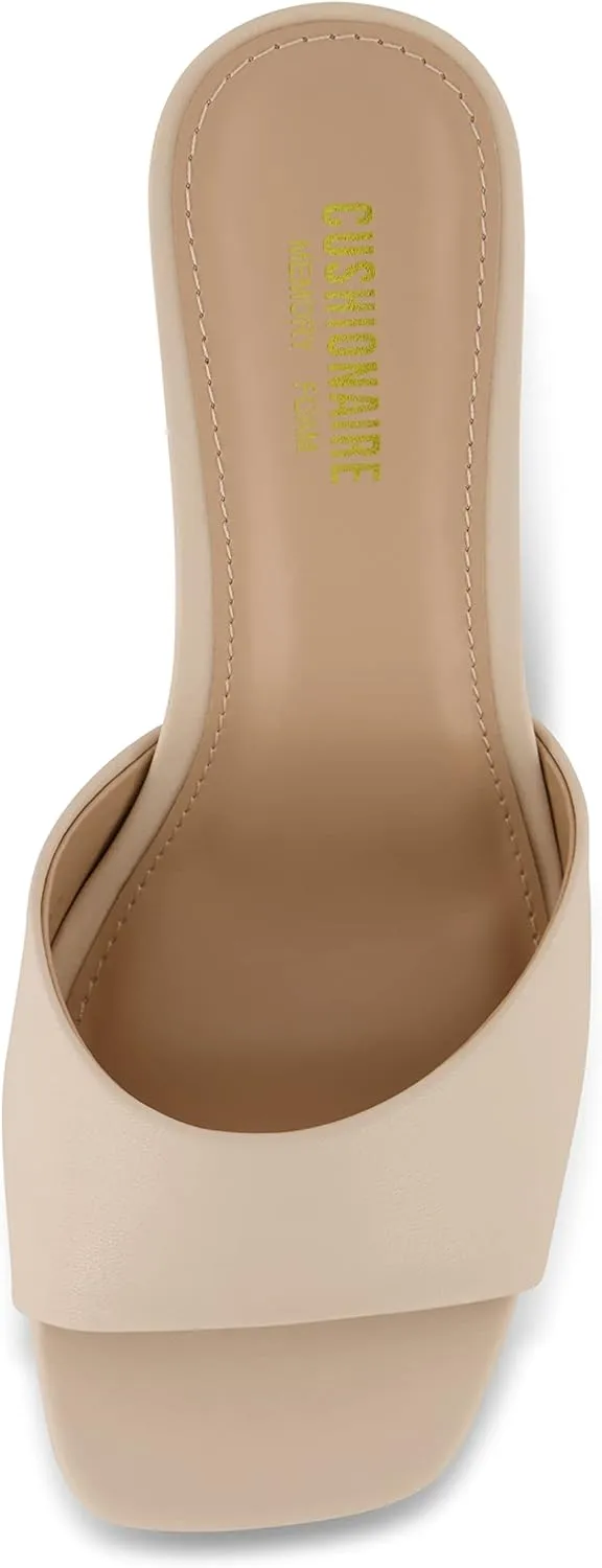 CUSHIONAIRE Women's Evie One Band Dress Sandal  Memory Foam And Wide Widths Available