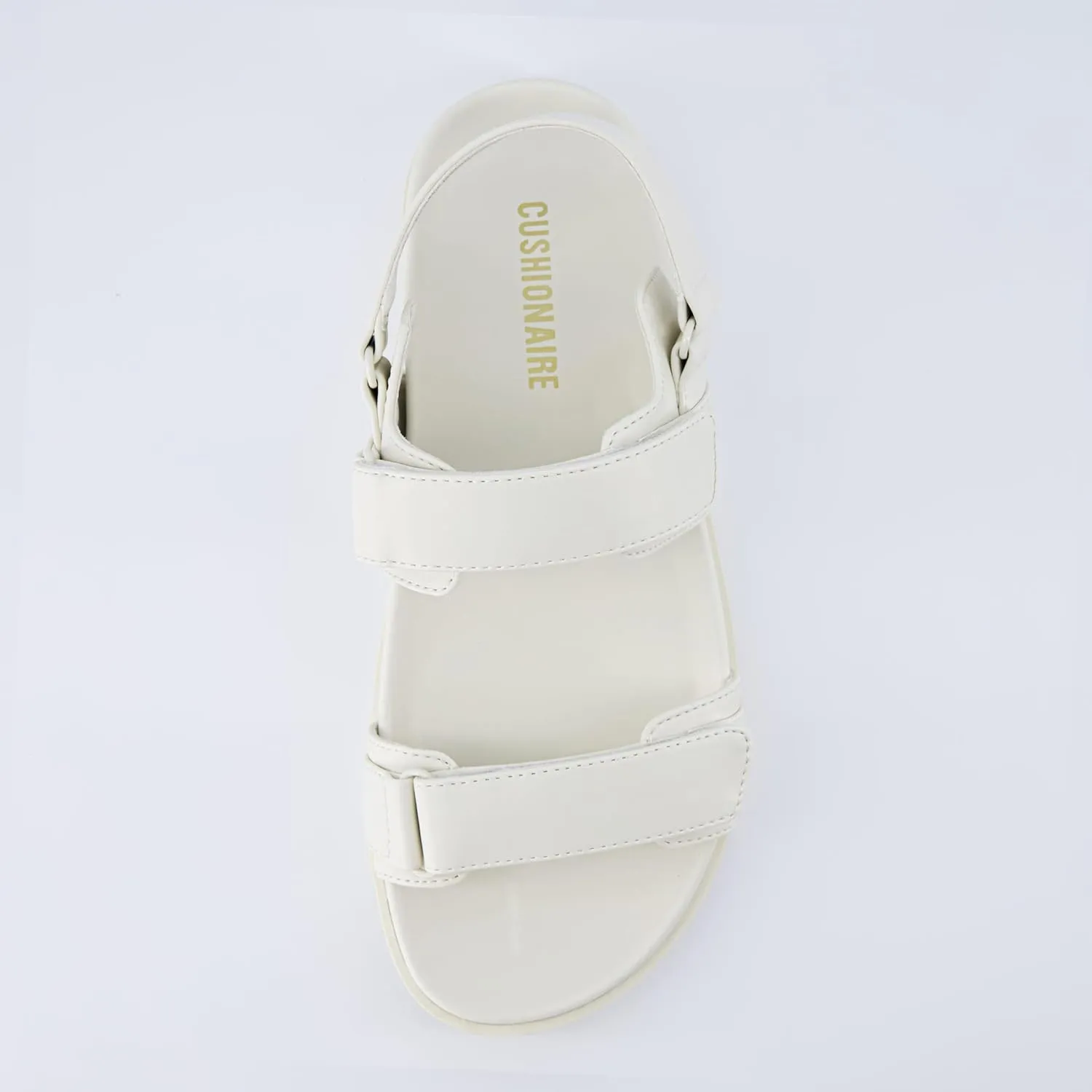 CUSHIONAIRE Women's Extra footbed sandal with  Comfort, Wide Widths Available