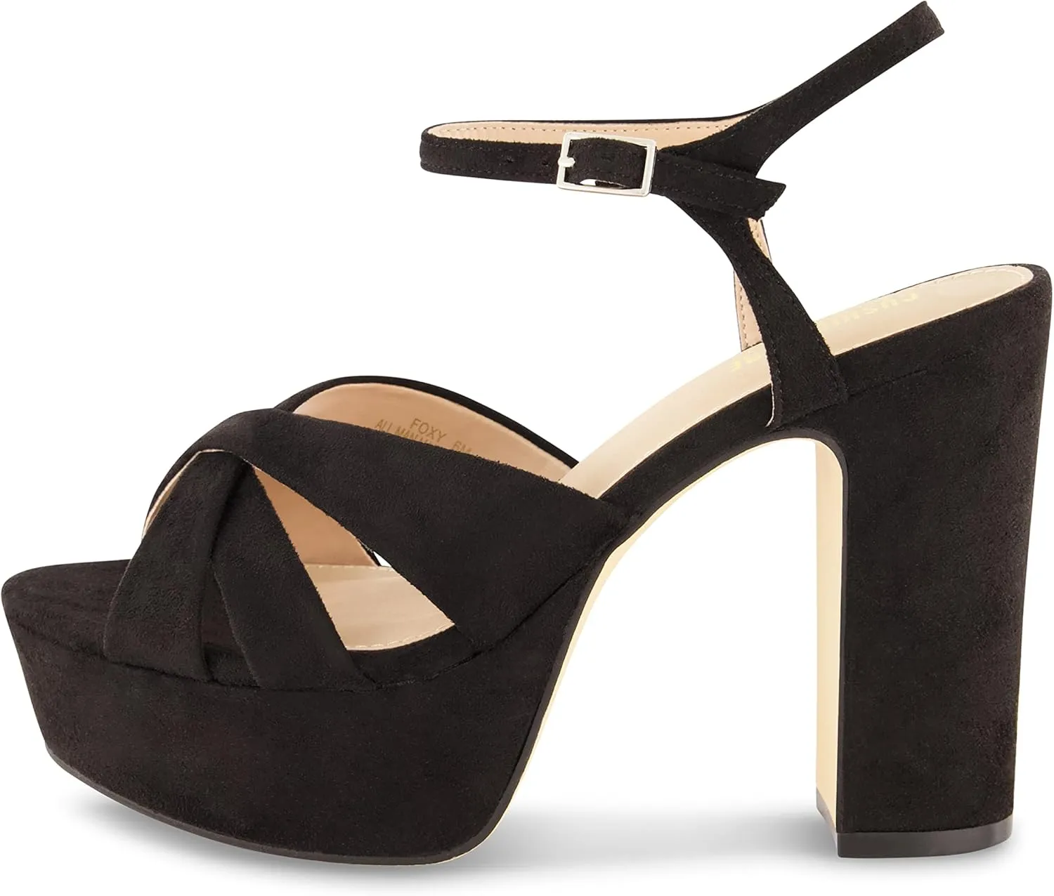 CUSHIONAIRE Women's Foxy platform dress sandal  Memory Foam and Wide Widths Available