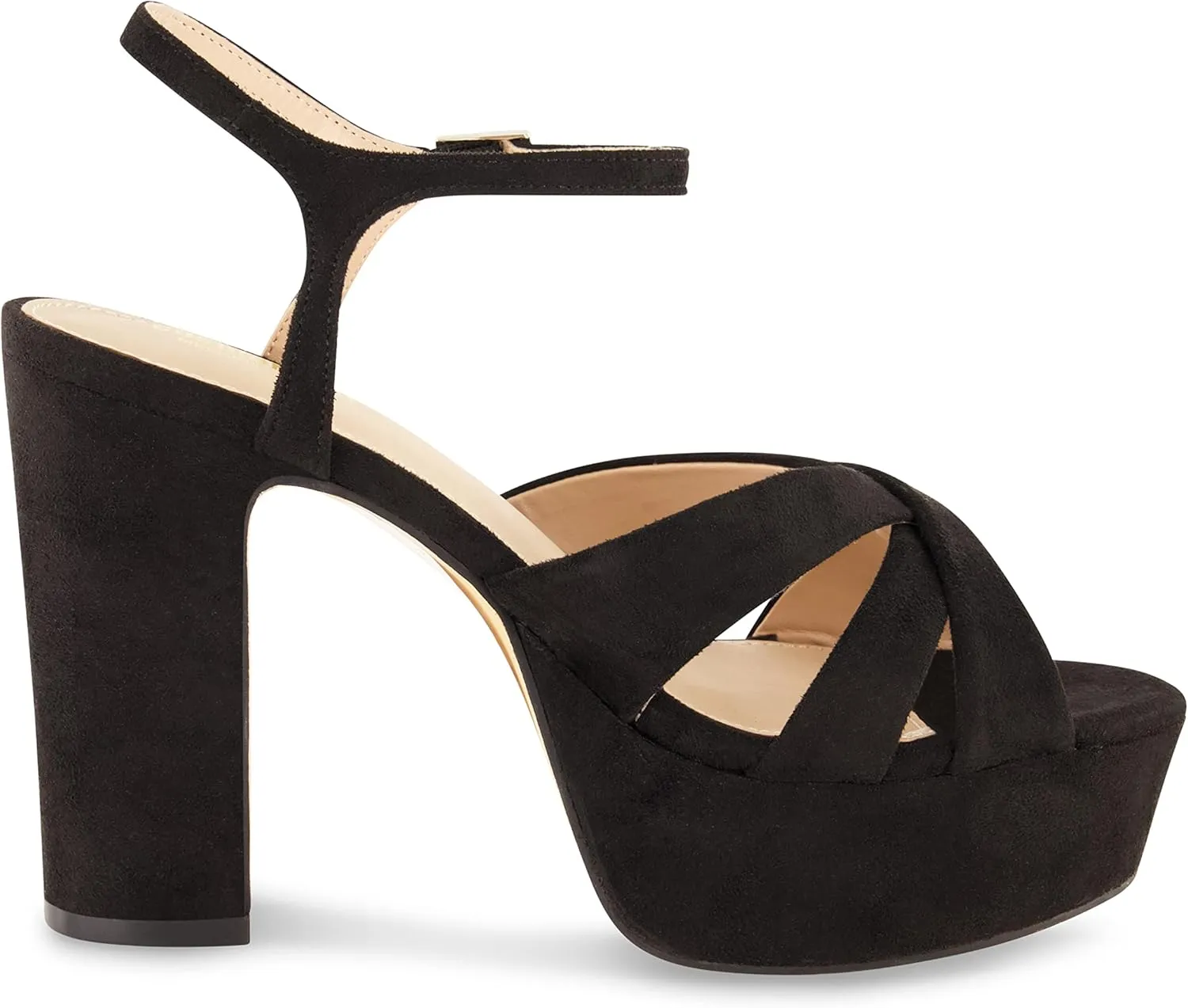 CUSHIONAIRE Women's Foxy platform dress sandal  Memory Foam and Wide Widths Available