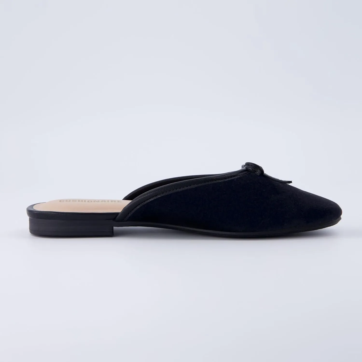 CUSHIONAIRE Women's Jade Bow Mule  Memory Foam, Wide Widths Available