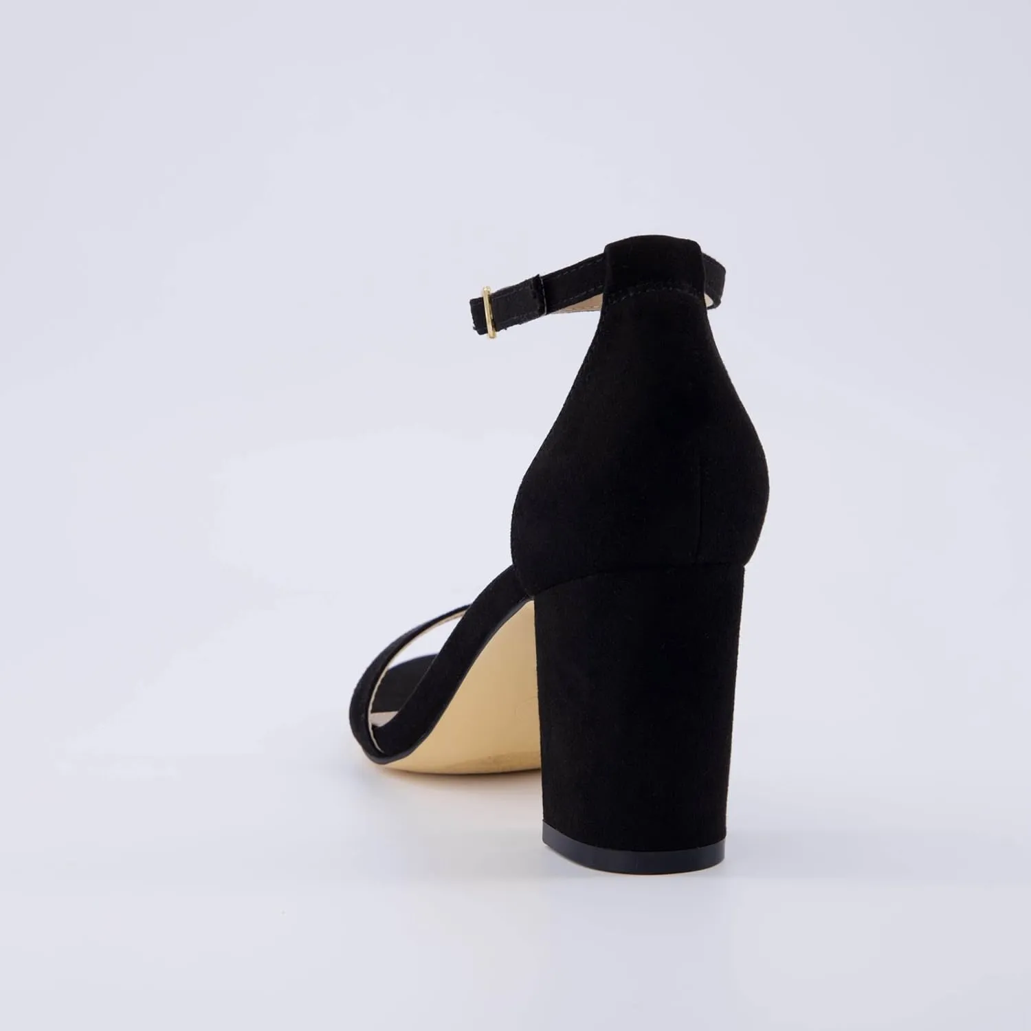 CUSHIONAIRE Women's Kimmie one band mid block heel sandal  Memory Foam, Wide Widths Available
