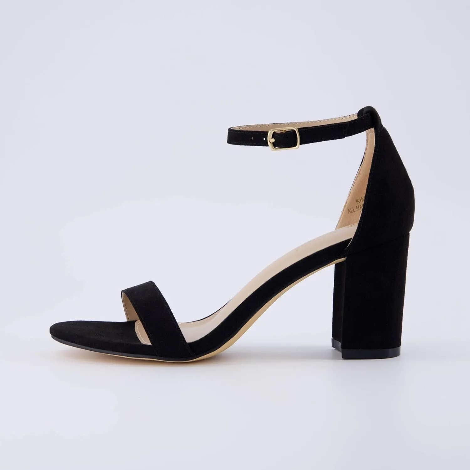 CUSHIONAIRE Women's Kimmie one band mid block heel sandal  Memory Foam, Wide Widths Available