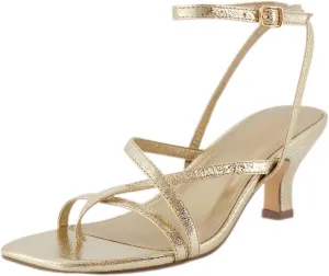 CUSHIONAIRE Women's Kitten heel sandal  Memory Foam and Wide Widths Available