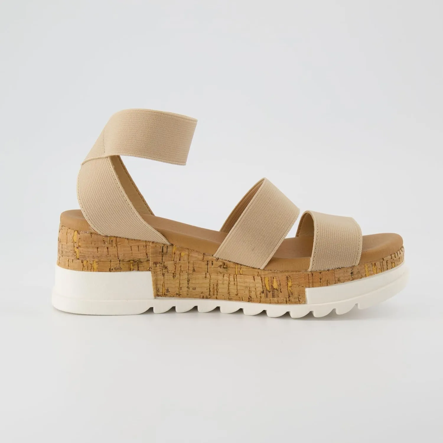 CUSHIONAIRE Women's Naomi Cork Wedge Sandal  Wide Widths Available