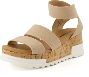 CUSHIONAIRE Women's Naomi Cork Wedge Sandal  Wide Widths Available