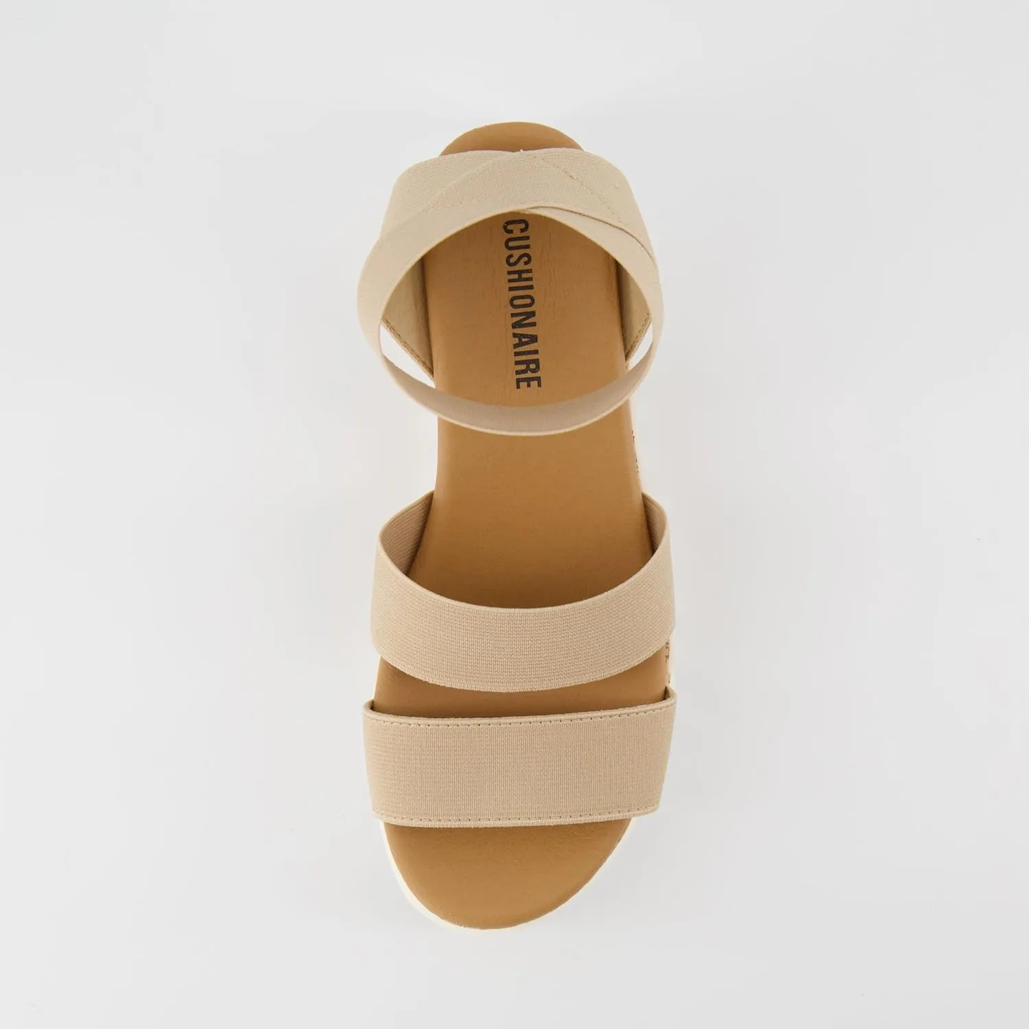 CUSHIONAIRE Women's Naomi Cork Wedge Sandal  Wide Widths Available