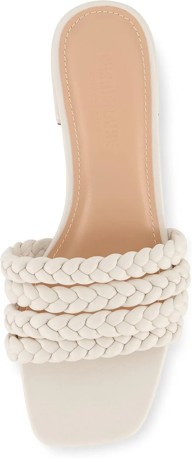 CUSHIONAIRE Women's Neary braided low block heel sandal  Memory Foam and Wide Widths Available