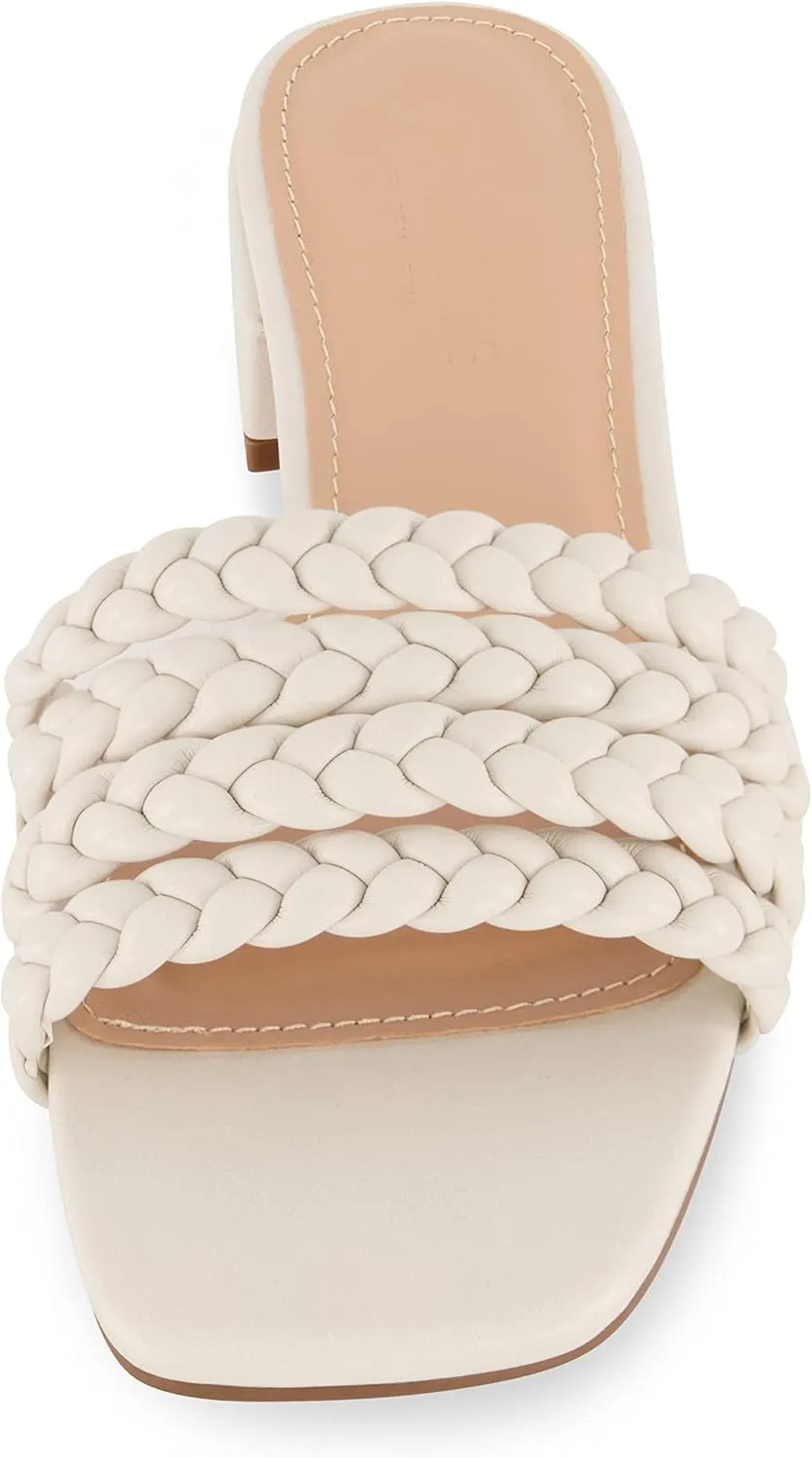 CUSHIONAIRE Women's Neary braided low block heel sandal  Memory Foam and Wide Widths Available