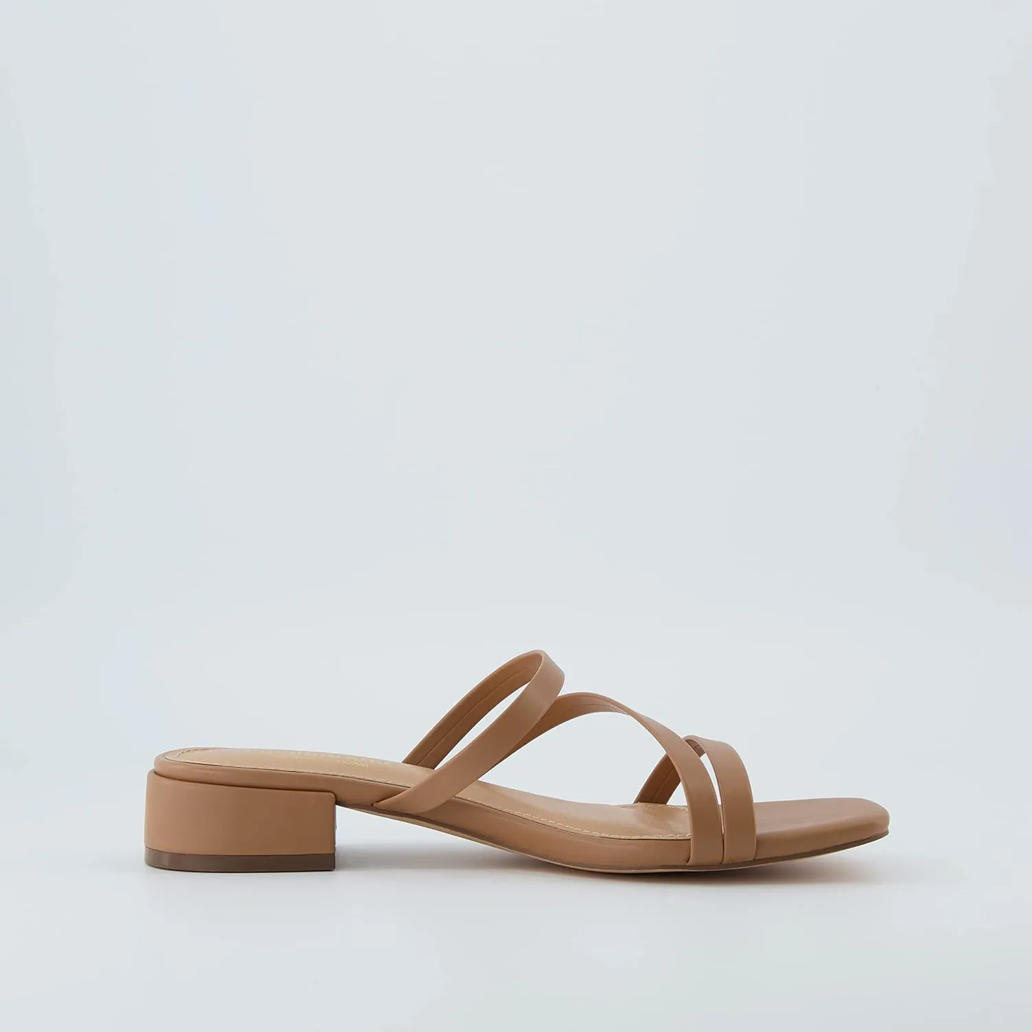 CUSHIONAIRE Women's Newport low block heel sandal  Memory Foam and Wide Widths Available