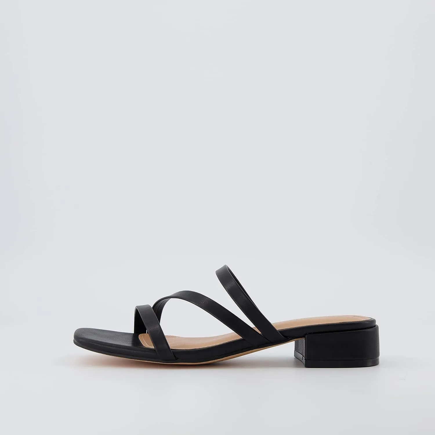 CUSHIONAIRE Women's Newport low block heel sandal  Memory Foam and Wide Widths Available