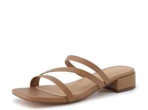 CUSHIONAIRE Women's Newport low block heel sandal  Memory Foam and Wide Widths Available
