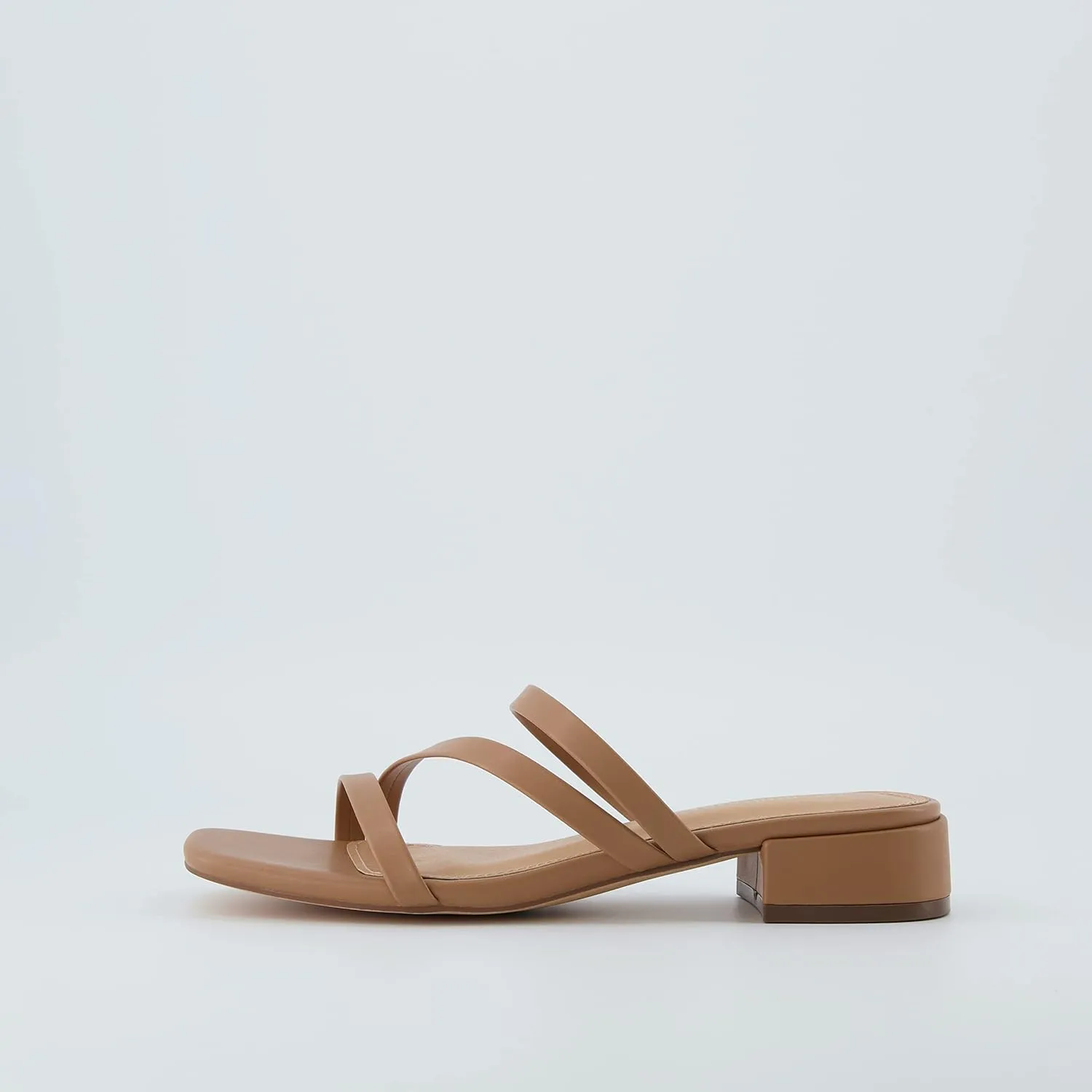 CUSHIONAIRE Women's Newport low block heel sandal  Memory Foam and Wide Widths Available