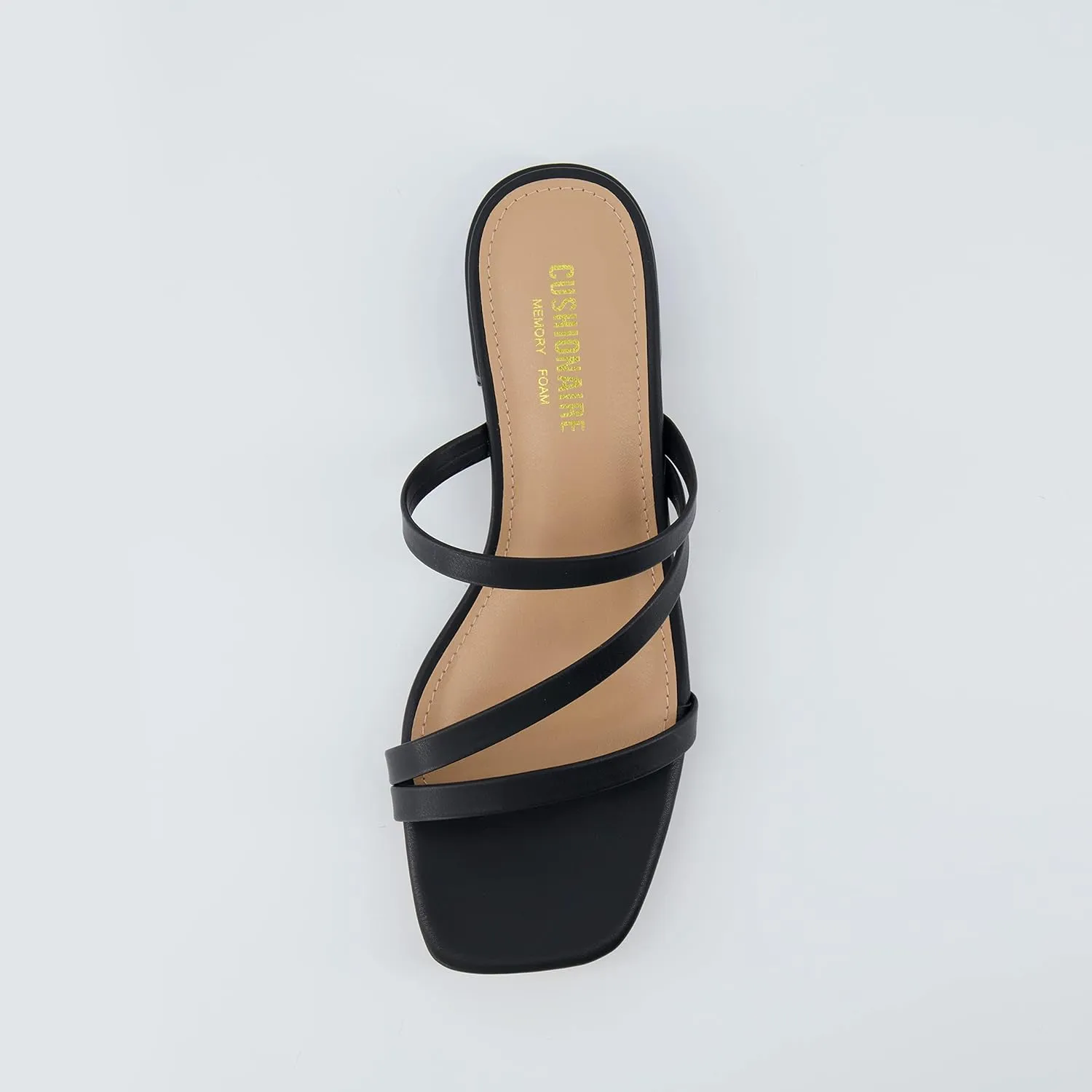CUSHIONAIRE Women's Newport low block heel sandal  Memory Foam and Wide Widths Available
