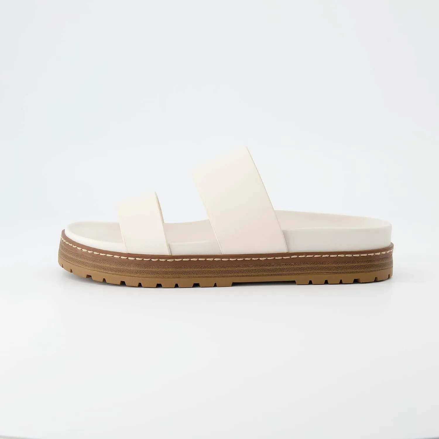 CUSHIONAIRE Women's Noho flatform footbed sandal with  Comfort, Wide Widths Available