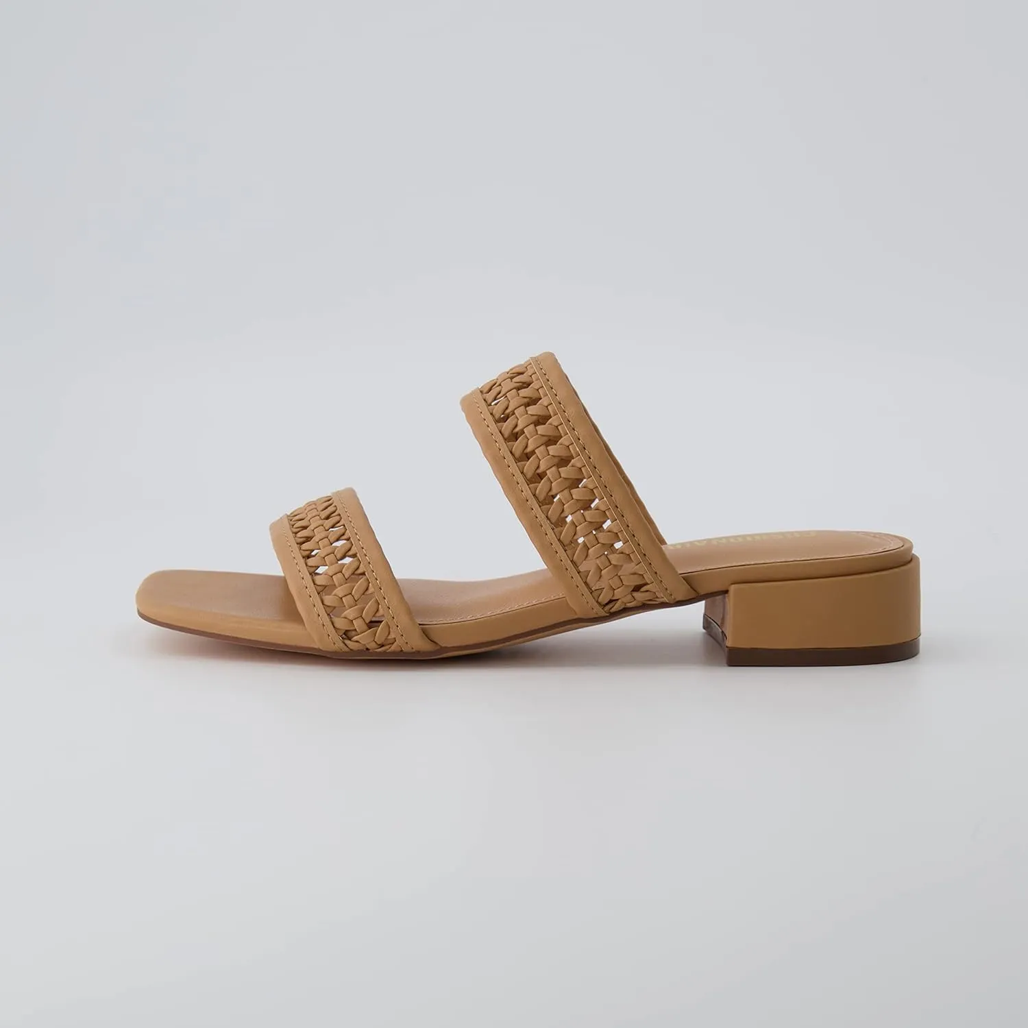 CUSHIONAIRE Women's Norma low block heel sandal  Memory Foam and Wide Widths Available