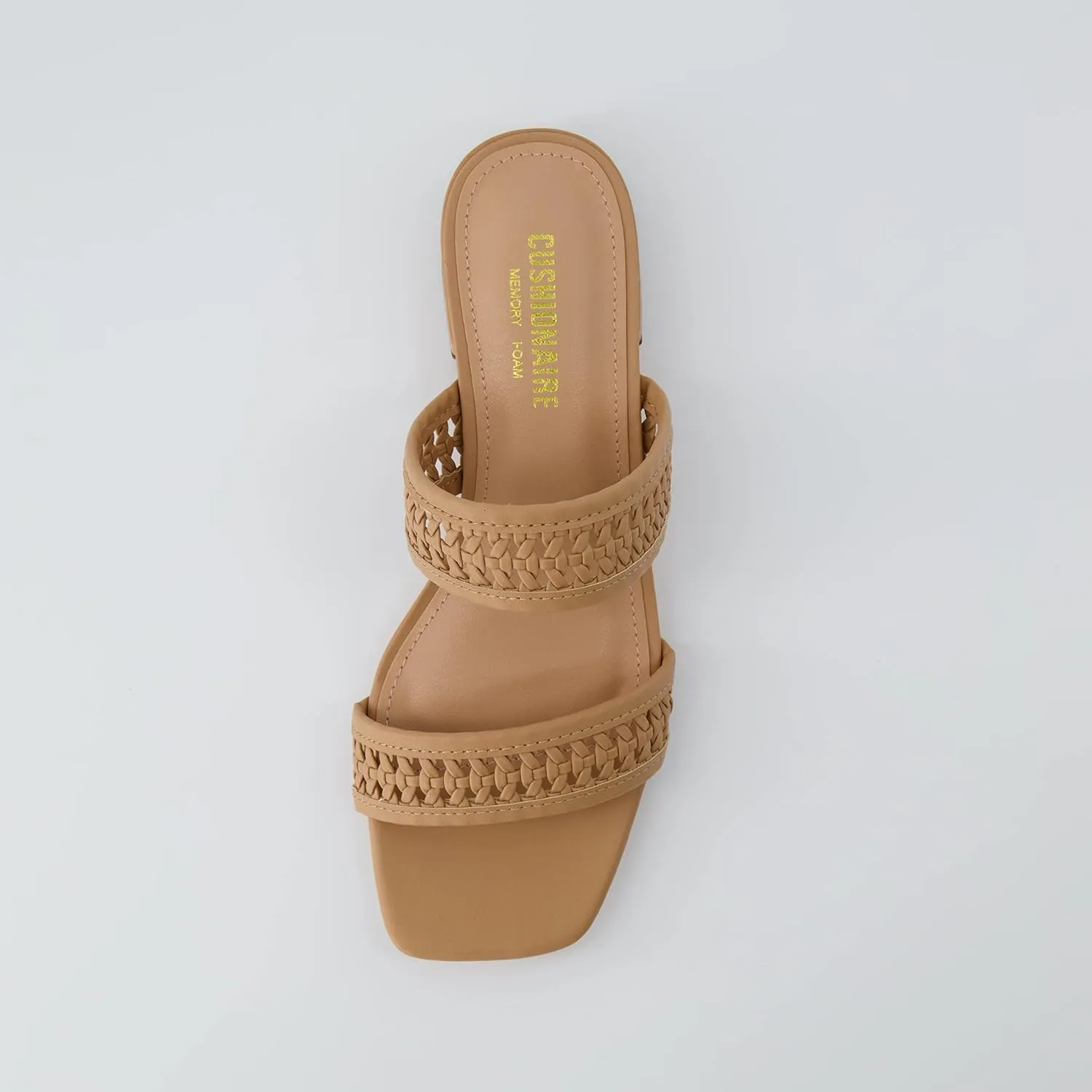 CUSHIONAIRE Women's Norma low block heel sandal  Memory Foam and Wide Widths Available