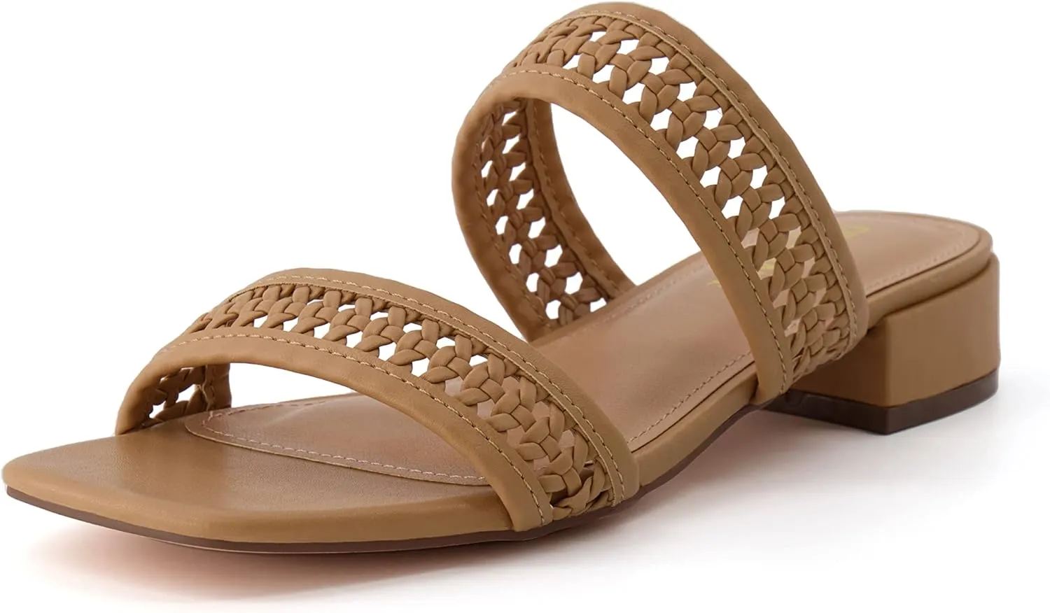 CUSHIONAIRE Women's Norma low block heel sandal  Memory Foam and Wide Widths Available