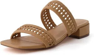 CUSHIONAIRE Women's Norma low block heel sandal  Memory Foam and Wide Widths Available