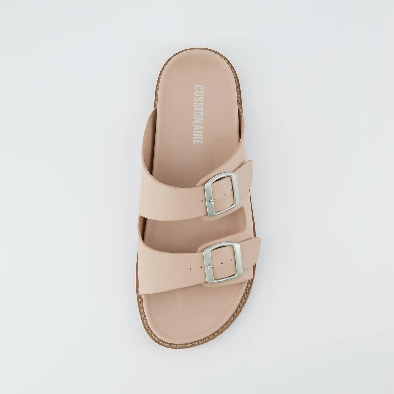 CUSHIONAIRE Women's Norway footbed sandal with  Comfort, Wide Widths Available