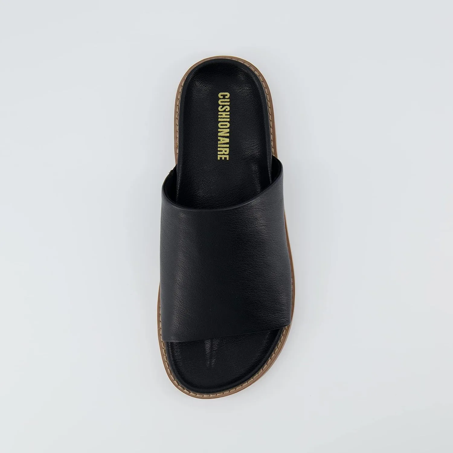 CUSHIONAIRE Women's Nugget one band footbed sandal with  Comfort, Wide Widths Available