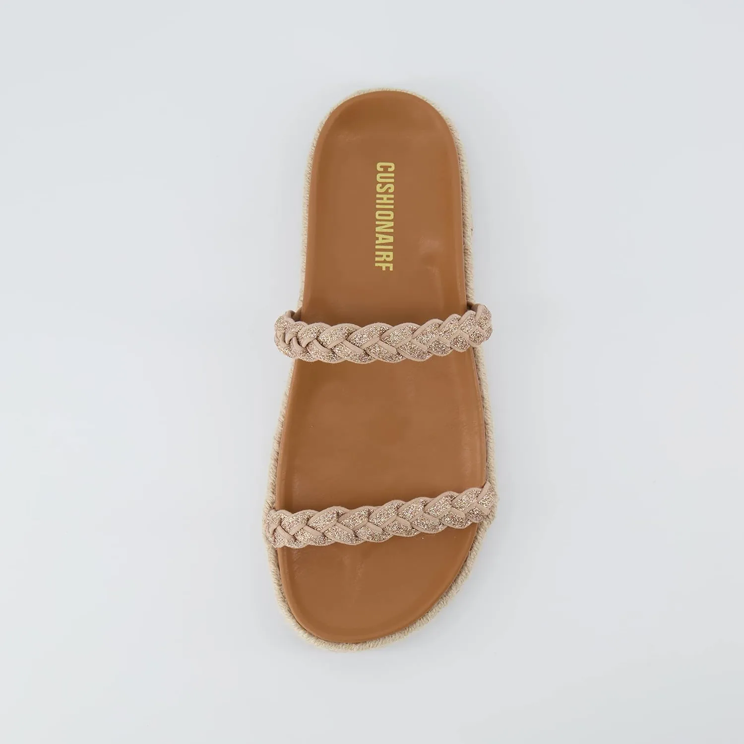 CUSHIONAIRE Women's Nutmeg Espadrille footbed sandal with  Comfort, Wide Widths Available